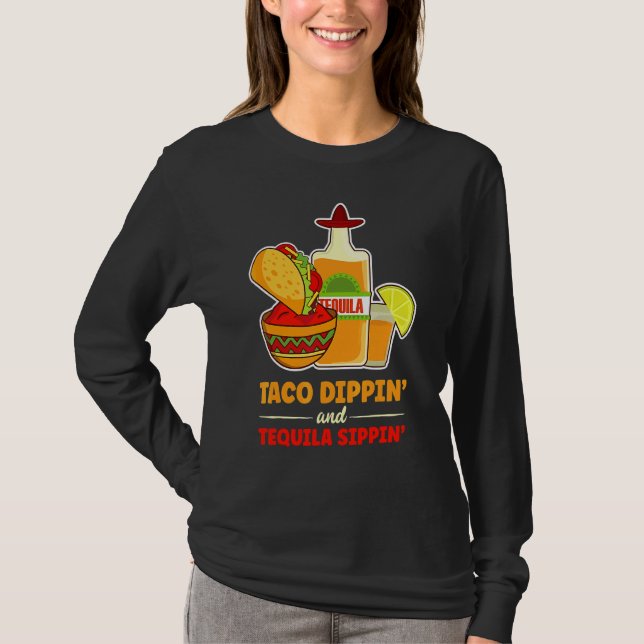 T-shirt Cinco De Mayo Tequila & Tacos Nachos Fiesta (Devant)