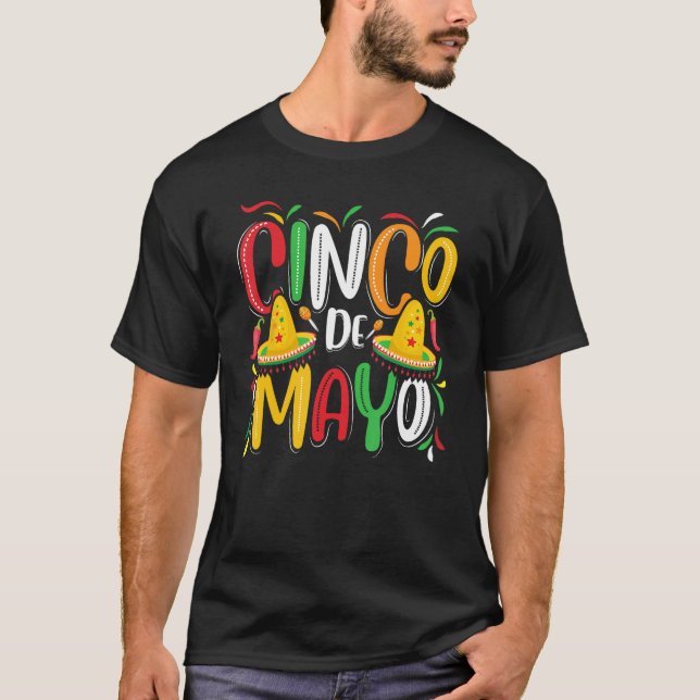 T-shirt Cinco De Mayo Women Men Mexican Party 5 De Mayo (Devant)