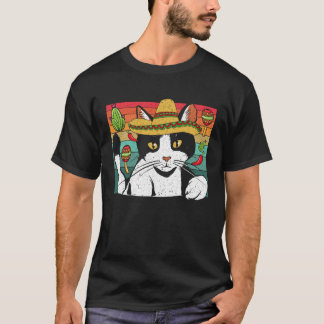 T-shirt Cinco de Meow Cat  Mexico Pride Mexican Cinco De M