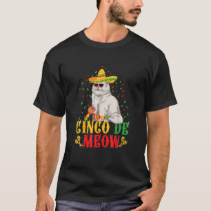 T-shirt Cinco De Meow Cinco De Mayo Cat Sombrero Mexi