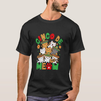 T-shirt Cinco De Meow Fête Amusante de Chats Mignons