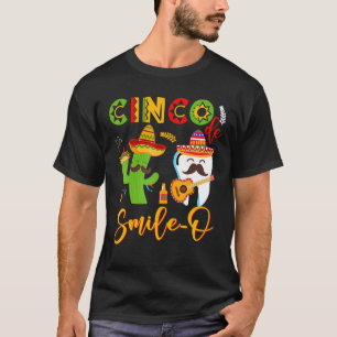 T-shirt Cinco De Smile O Funny Guitare Tooth Catus Tacos M