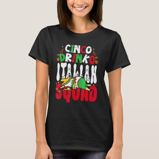 T-shirt Cinco Drinko Squad Cinco De Mayo (Devant)