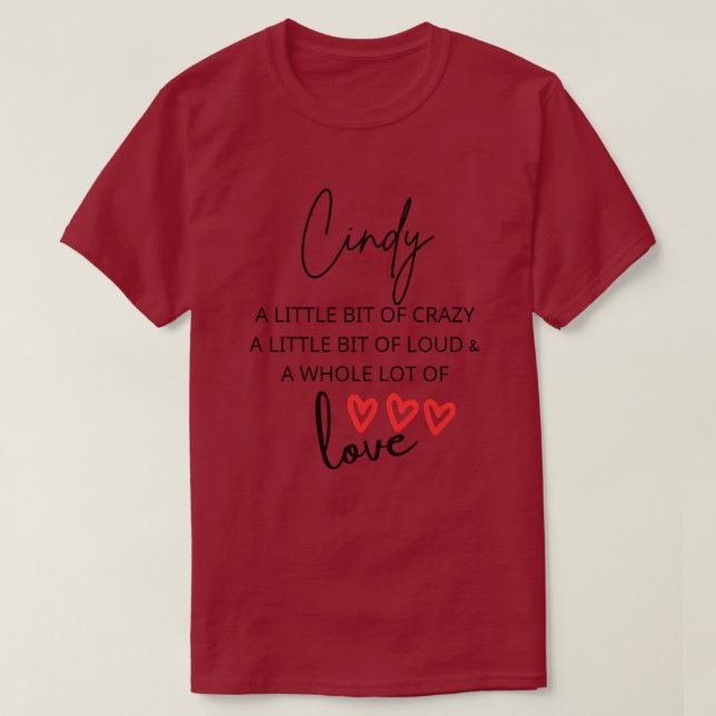 T-shirt Cindy Colorful Love (Design devant)