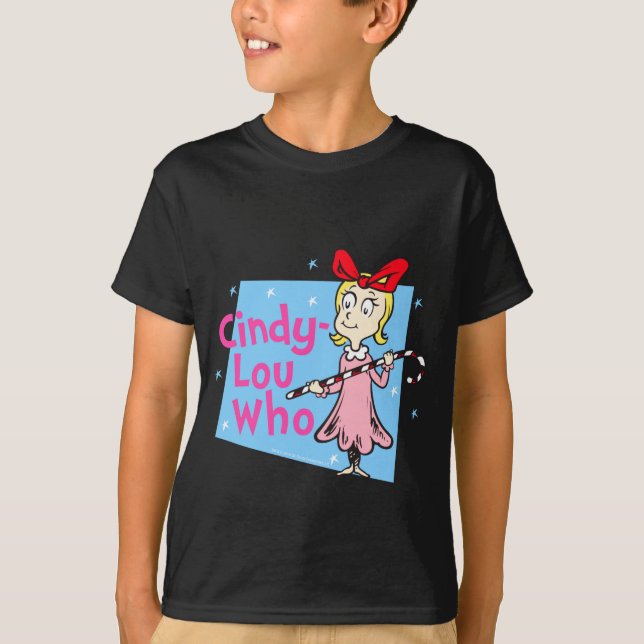 T-shirt Cindy Lou Who Candy Cane  (Devant)