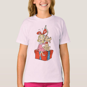 T-shirt Cindy Lou Who et Max sur un cadeau