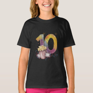 T-shirt Cinéma Aventure 10e anniversaire Stars Popcorn