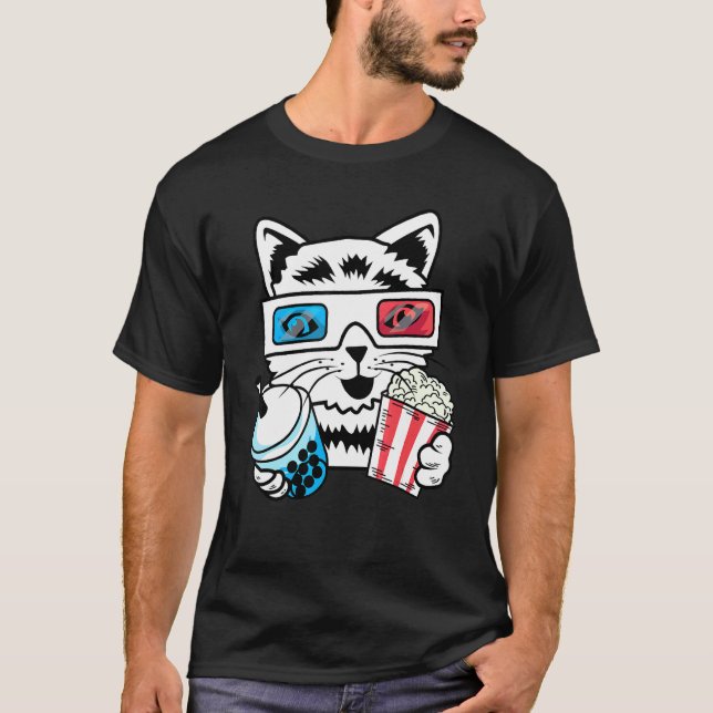 T-shirt Cinéma félin cinéphile (Devant)