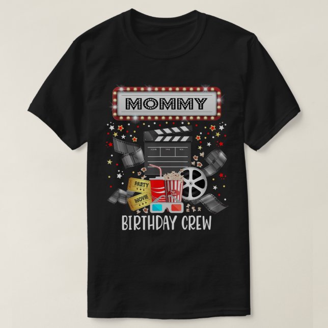 T-shirt Cinéma Nuit Anniversaire Fête Pyjama Swood Popcorn (Design devant)