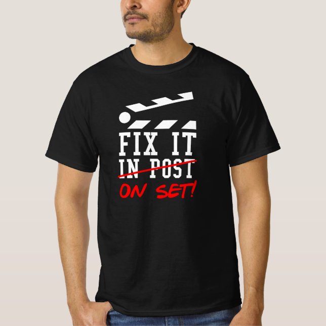 T-shirt Cinématographe cinéaste Cadeau Fixez-le dans le bi (Devant)