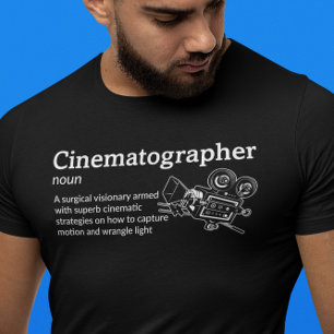T-shirt Cinematographe Définition mode foncé - Film
