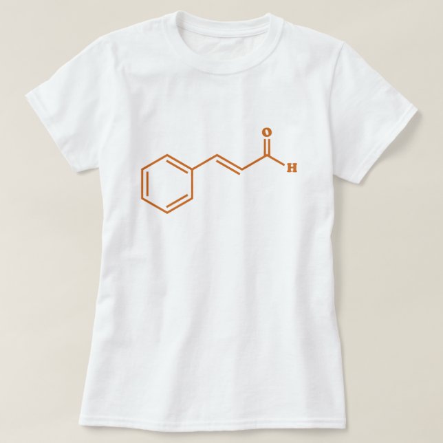 T-shirt Cinnamon Cinnamaldéhyde Formule chimique moléculai (Design devant)