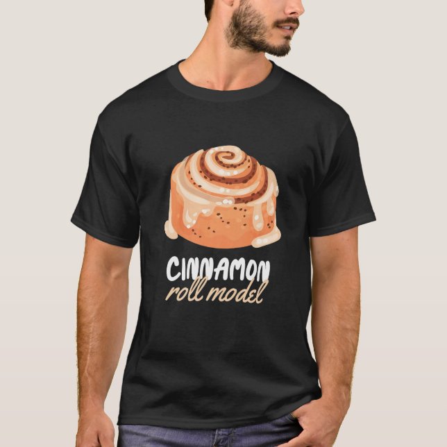 T-shirt Cinnamon Roll Models Cinnamon Roll Baking Premium (Devant)