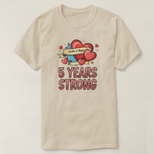T-shirt Cinq Ans Fort Personnalisable