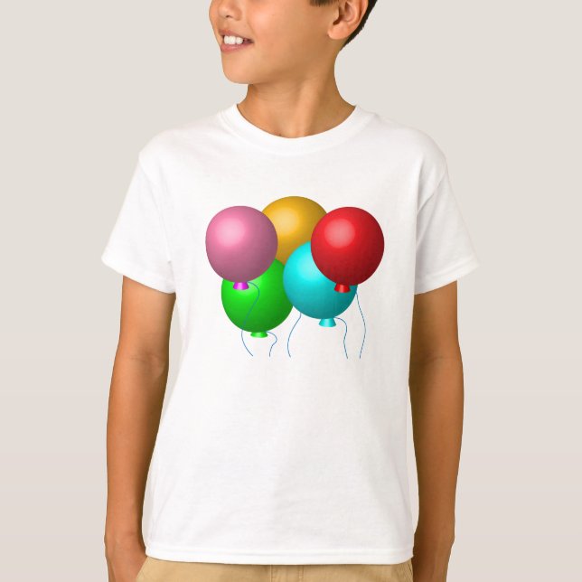 T-shirt Cinq ballons d'anniversaire (Devant)