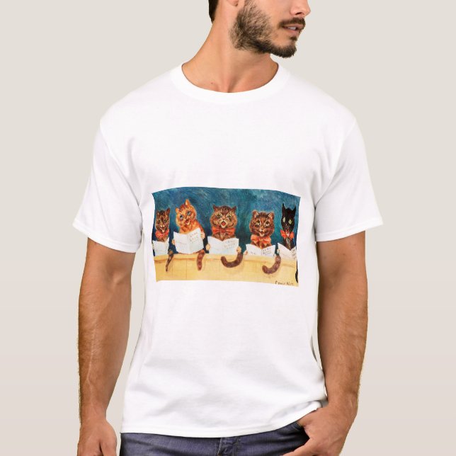 T-shirt Cinq chats chanteurs, Louis Wain (Devant)