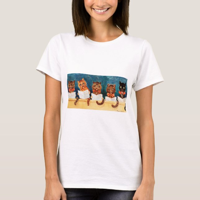 T-shirt Cinq chats chanteurs, Louis Wain (Devant)