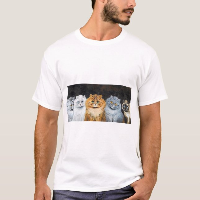 T-shirt Cinq chats, Louis Wain (Devant)