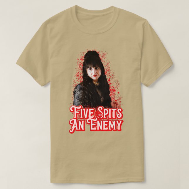 T-shirt cinq cris pour un ennemi 1 (Design devant)