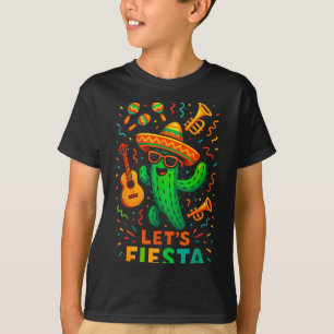 T-shirt Cinq mai fête mexicaine cactus drôle de letsCinco