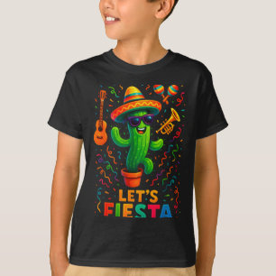 T-shirt Cinq mai mexicaine cactus fête drôle letsCinco