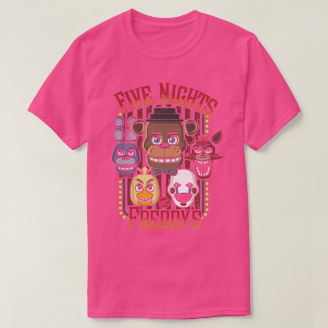 T-shirt Cinq Nuits À Freddys Pizzeria MultiCharacter (Design devant)