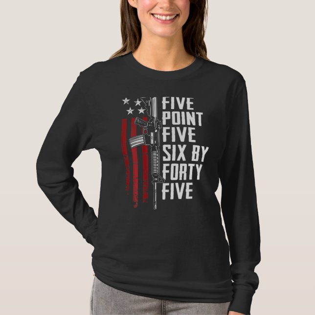 T-shirt Cinq Points Cinq Six 556 Ammo Ar15 Propriétaire De (Devant)