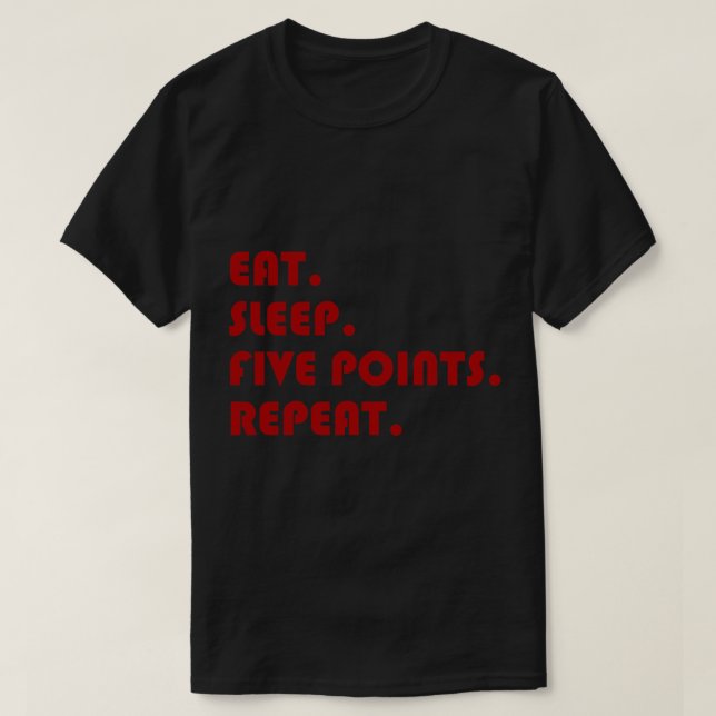 T-shirt Cinq points en Caroline du Sud (Design devant)