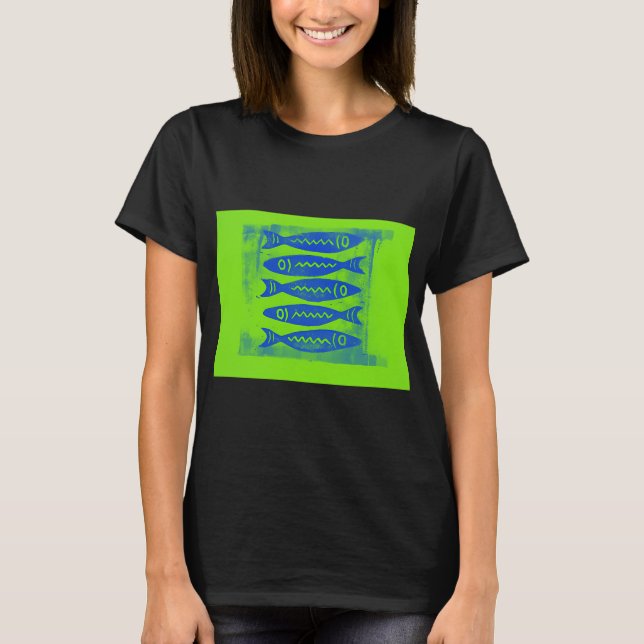 T-shirt Cinq poissons funky (Devant)