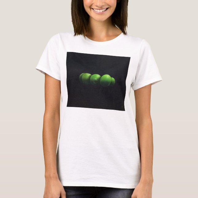 T-shirt Cinq pommes vertes (Devant)