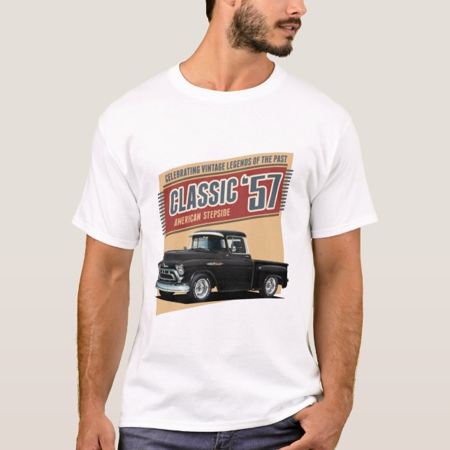 T-shirt Cinquante Black Street Rod Truck (Devant)