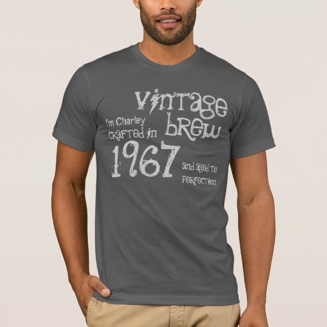 T-shirt cinquantième Anniversaire Brew vintage G203E1 de (Devant)