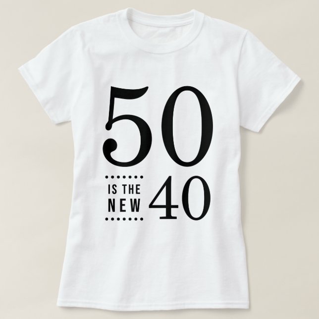 T-shirt cinquantième Le noir 50 d'anniversaire est les (Design devant)