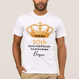T-shirt cinquantième Roi FUNNY d'anniversaire