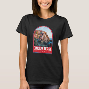 T-shirt Cinque Terre Italie Emblème rétro Vintage