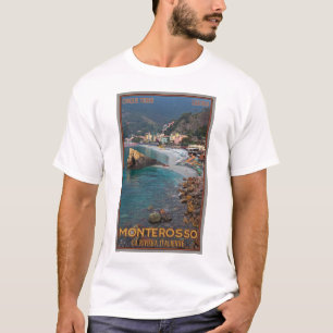 T-shirt Cinque Terre - plage de Monterosso de matin