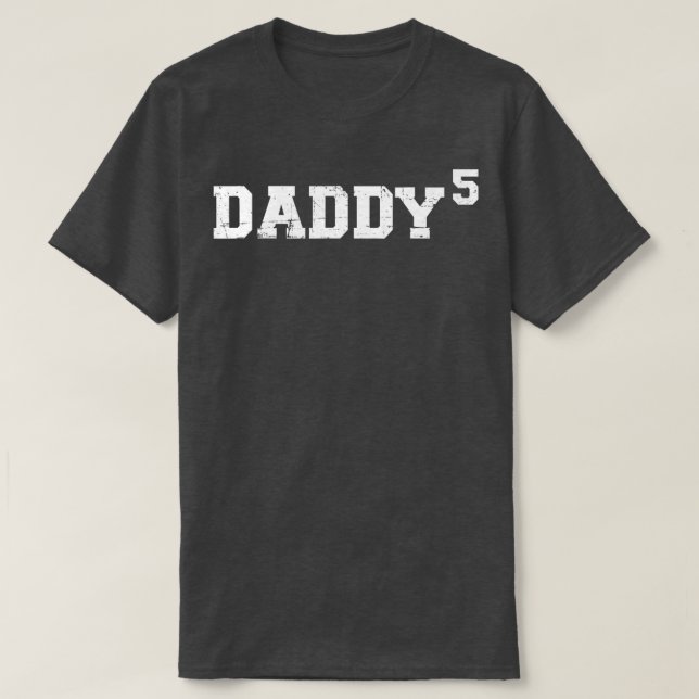 T-shirt Cinquième 5ème papa papa papa de cinq enfants fête (Design devant)