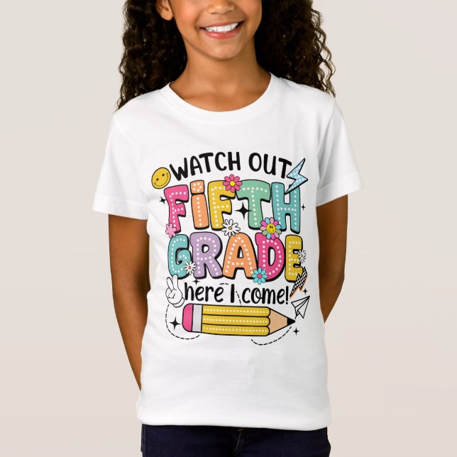 T-Shirt Cinquième année, à fond la caisse ! (Devant)