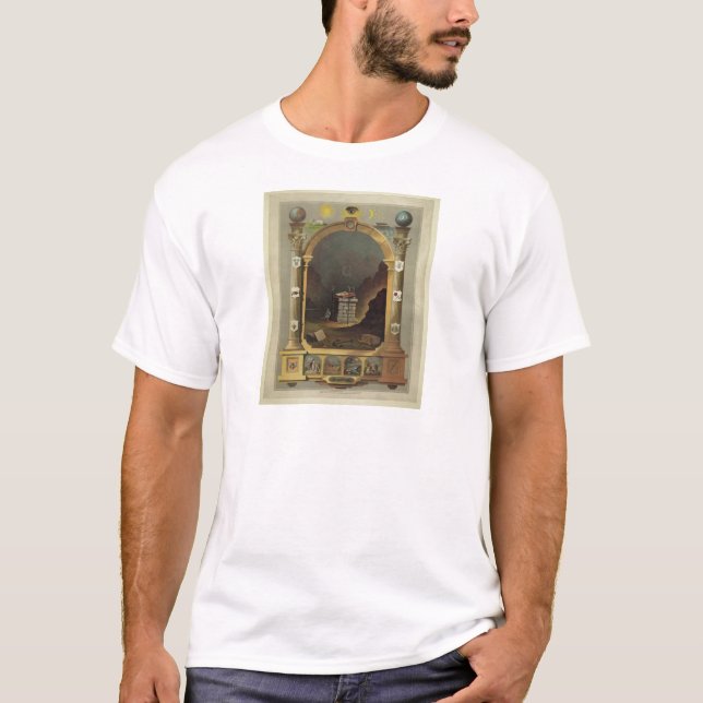 T-shirt Circa l'image maçonnique d'impression de (Devant)