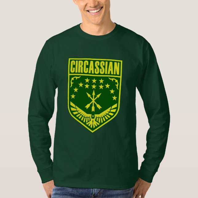 T-shirt Circassien, Drapeau adiga, Adygea, Drapeau Circass (Devant)