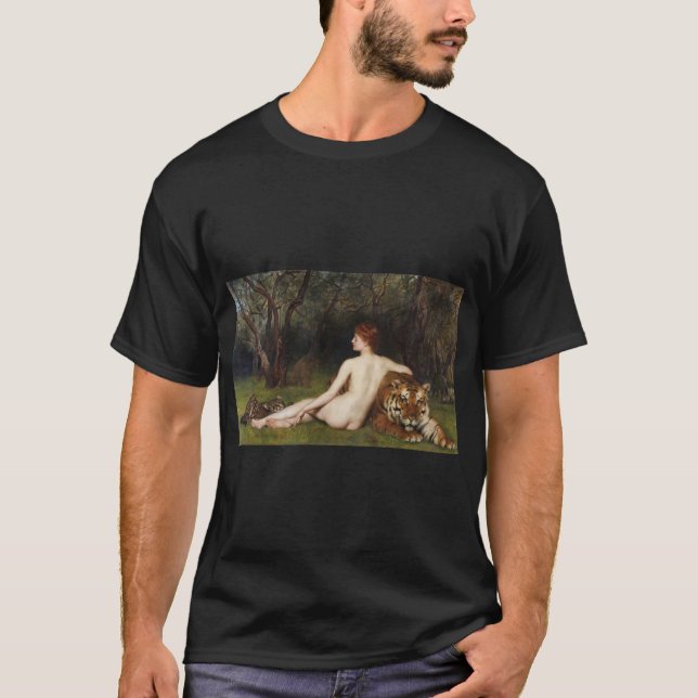 T-shirt Circé (Déesse & Chats Dangereux) (par John Collier (Devant)
