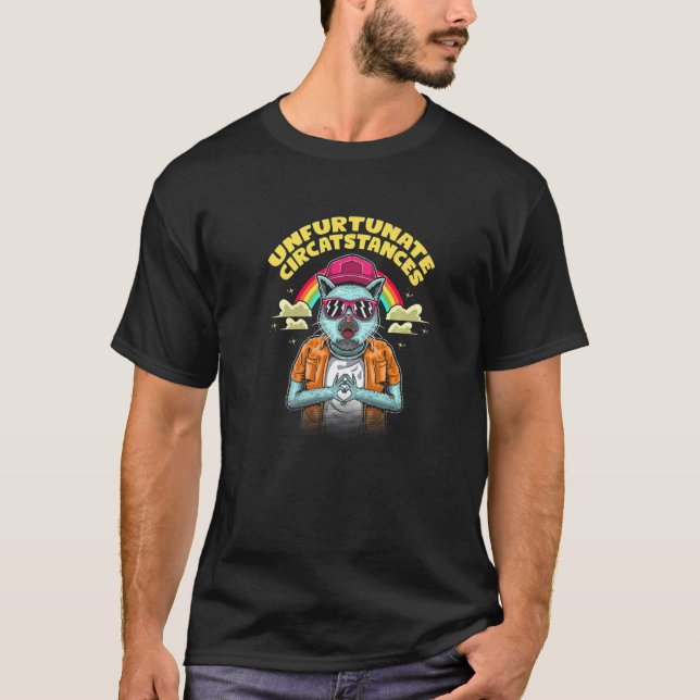 T-shirt Circonstances Malheureuses Chat  Dictons Citation  (Devant)