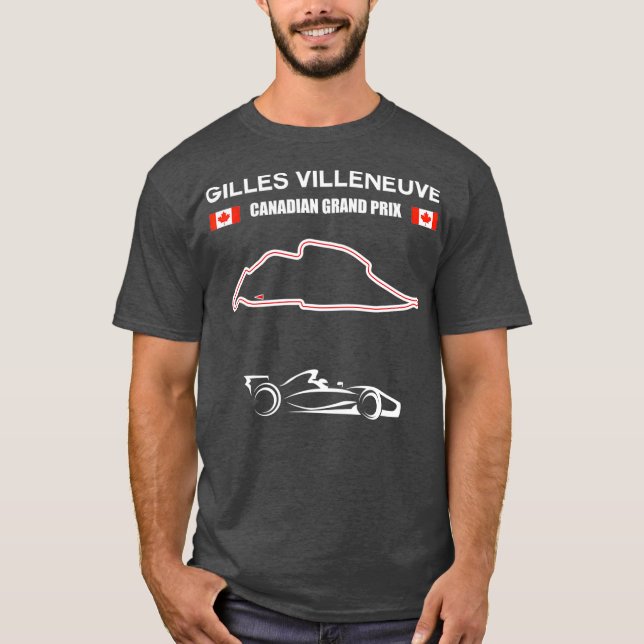T-shirt Circuit automobile Gilles Villeneuve Canadien (Devant)