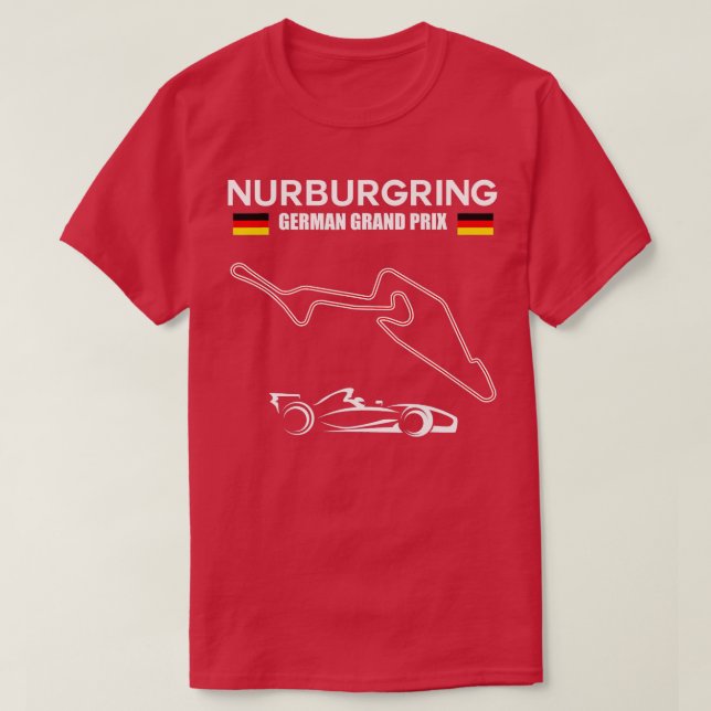 T-shirt Circuit de Nurburgring Formula Racing Car Allemand (Design devant)