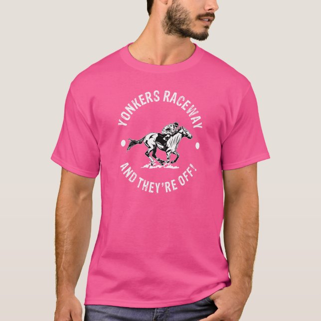 T-shirt Circuit de Yonkers Raceway Courses de Chevaux Éque (Devant)