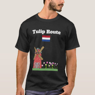 T-shirt Circuit des tulipes Pays-Bas souvenir Moulin à ven