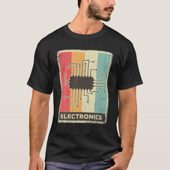 T-shirt Circuit électrique vintage Rétro (Devant)