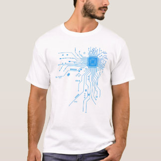 T-shirt Circuit imprimé d'ordinateur d'électronique amusan