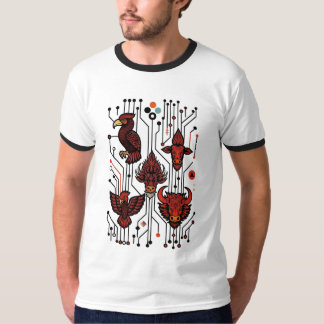 T-shirt Circuitry faunique rouge
