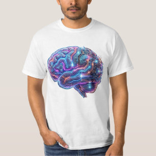T-shirt Circuits de cerveau de cyborg d'intelligence artif